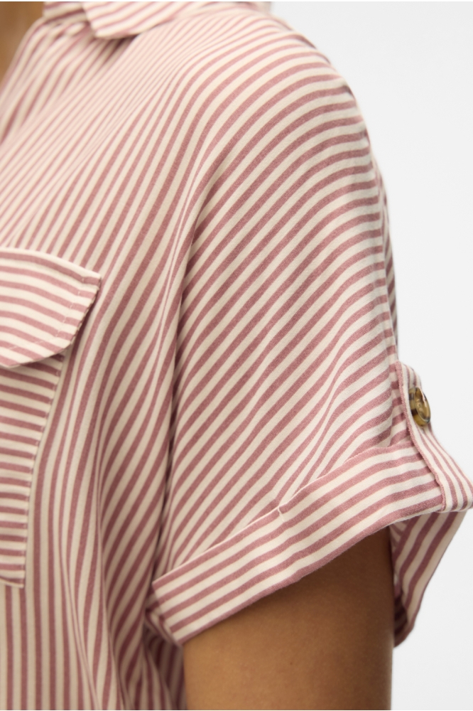 VMBUMPY SS SHIRT WVN NOOS 10310139 Nostalgia Rose/Snow white